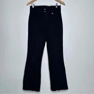 Nils Skiwear Women’s Black Ribbed Wool Blend Zipper Hem Ski Pants Size 6